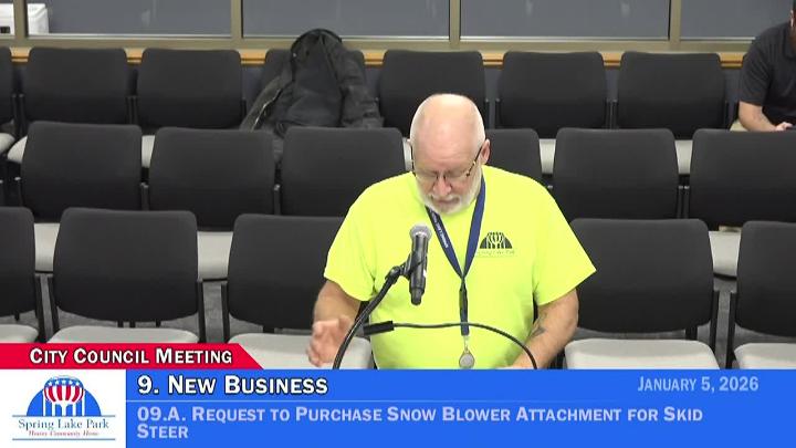 Thumbnail image for Spring Lake Park City Council Meeting 1/5/2026