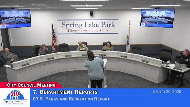 Thumbnail image for Spring Lake Park City Council Meeting 1/20/2026