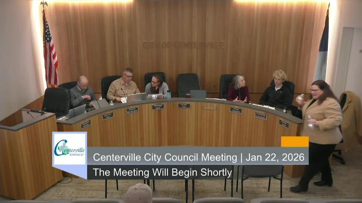 Thumbnail image for Centerville City Council Meeting 1/22/2026