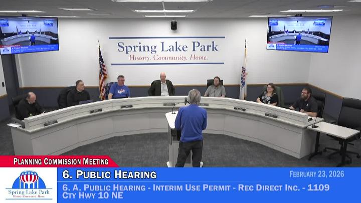 Thumbnail image for Spring Lake Park Planning Commission Meeting 2/23/2026