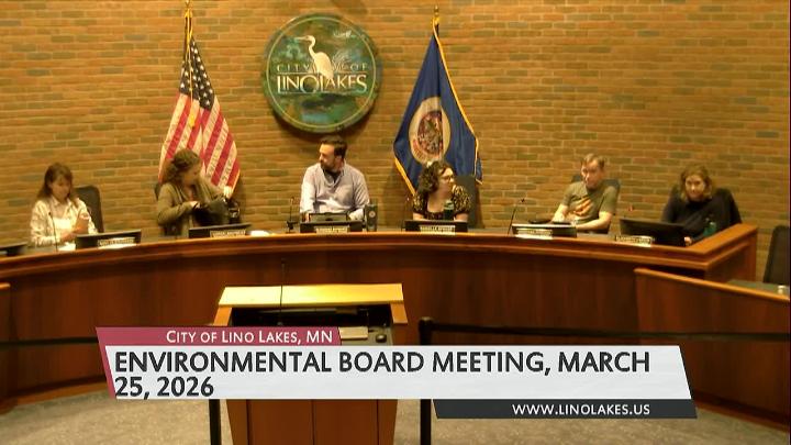 Thumbnail image for Lino Lakes Environmental Board Meeting 3/25/2026