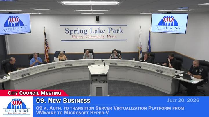Thumbnail image for Spring Lake Park City Council Meeting 7/20/2026