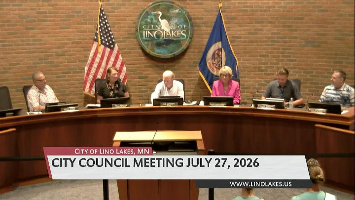 Thumbnail image for Lino Lakes City Council Meeting 7/27/2026