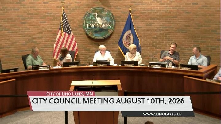 Thumbnail image for Lino Lakes City Council Meeting 8/10/2026