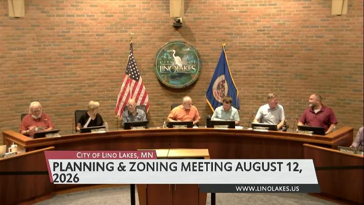 Thumbnail image for Lino Lakes Planning & Zoning Commission Meeting 8/12/2026