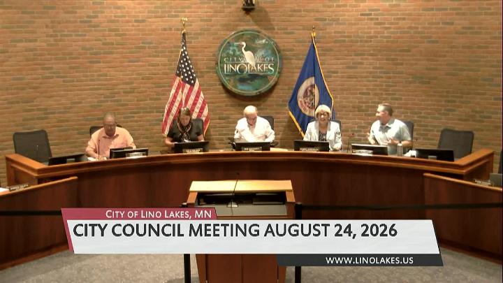 Thumbnail image for Lino Lakes City Council Meeting 8/24/2026