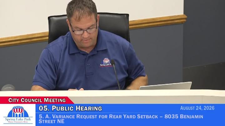 Thumbnail image for Spring Lake Park Planning Commission Meeting 8/24/2026