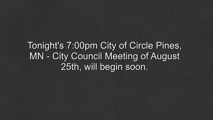 Thumbnail image for Circle Pines City Council Meeting 8/25/2026