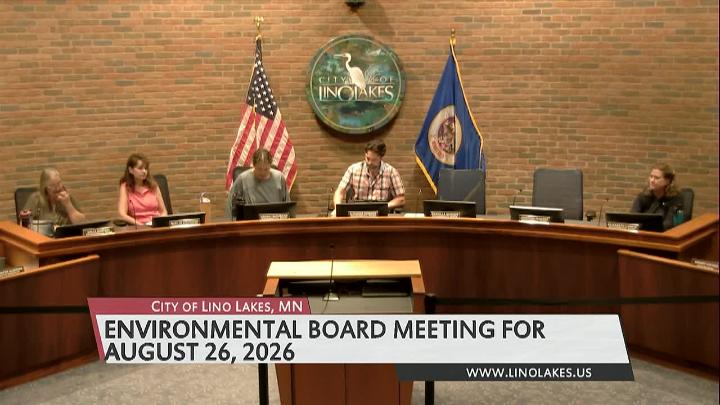 Thumbnail image for Lino Lakes Environmental Board Meeting 8/26/2026