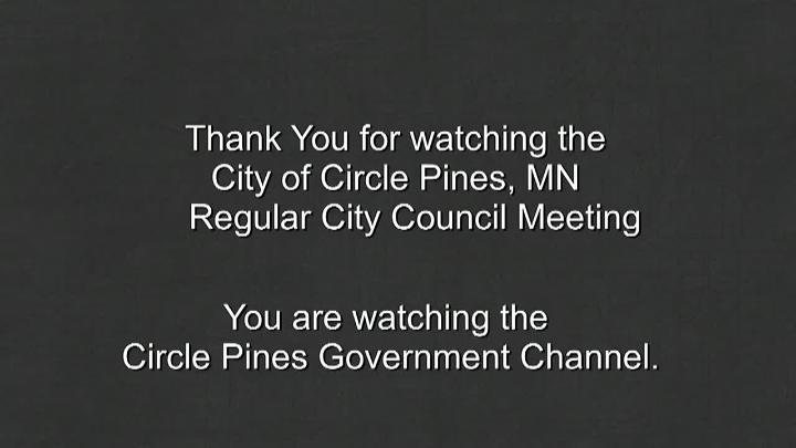 Thumbnail image for Circle Pines City Council Meeting 9/8/2026