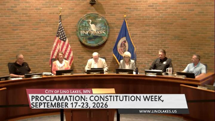 Thumbnail image for Lino Lakes City Council Meeting 9/14/2026